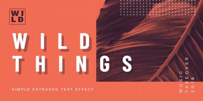 Simple Extruded Text Effect by Easil - 17 Ways to Use Text Effects to Create Stunning Graphics