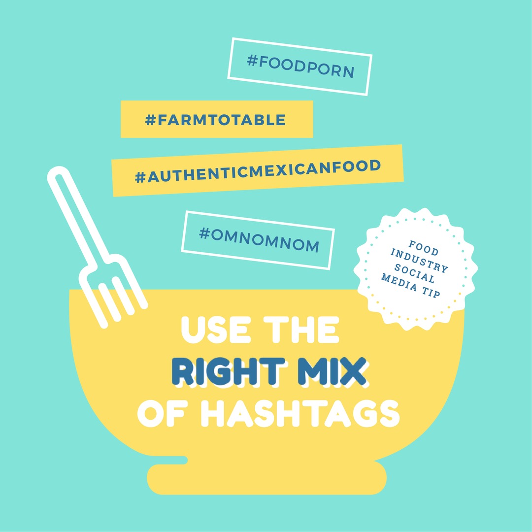Food Industry Social Media Tip - Use the Right Hashtags! - Click to read: Food Industry Trends - How to Leverage our Food Obsession on Social