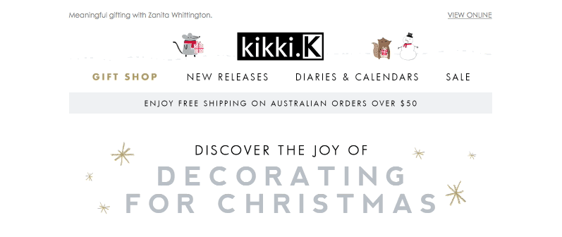 Kikki.k uses subtle GIF animation - 6 Inspiring Animated Newsletter GIFs to Boost Your Email Marketing 