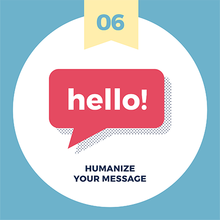 Make your brand story relatable with visuals tip number six - humanize your message