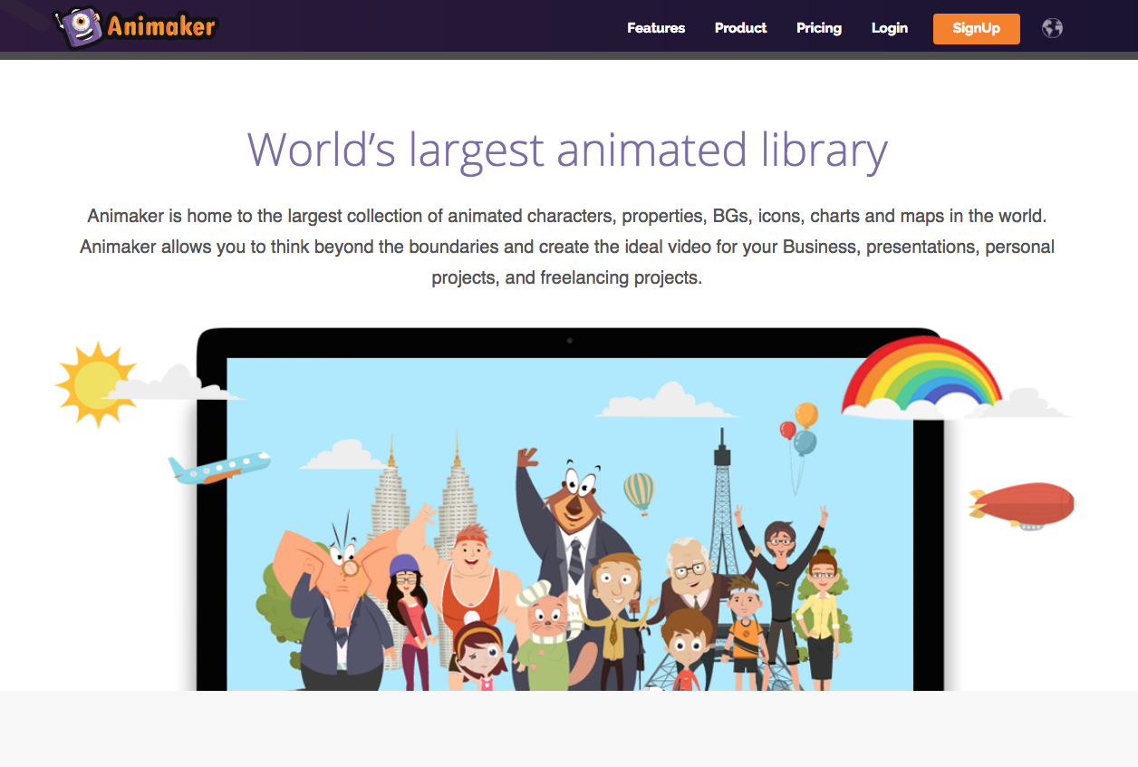 Animaker Website - 67 Awesome Visual Design Tools to Create Stunning Visual Content