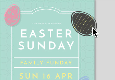 Easter Flyer Template to create flyers, posters and menus