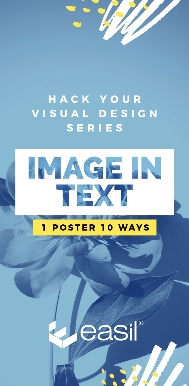 Image in Text Poster Designs 10 Ways - Hack Your Visual Design Series