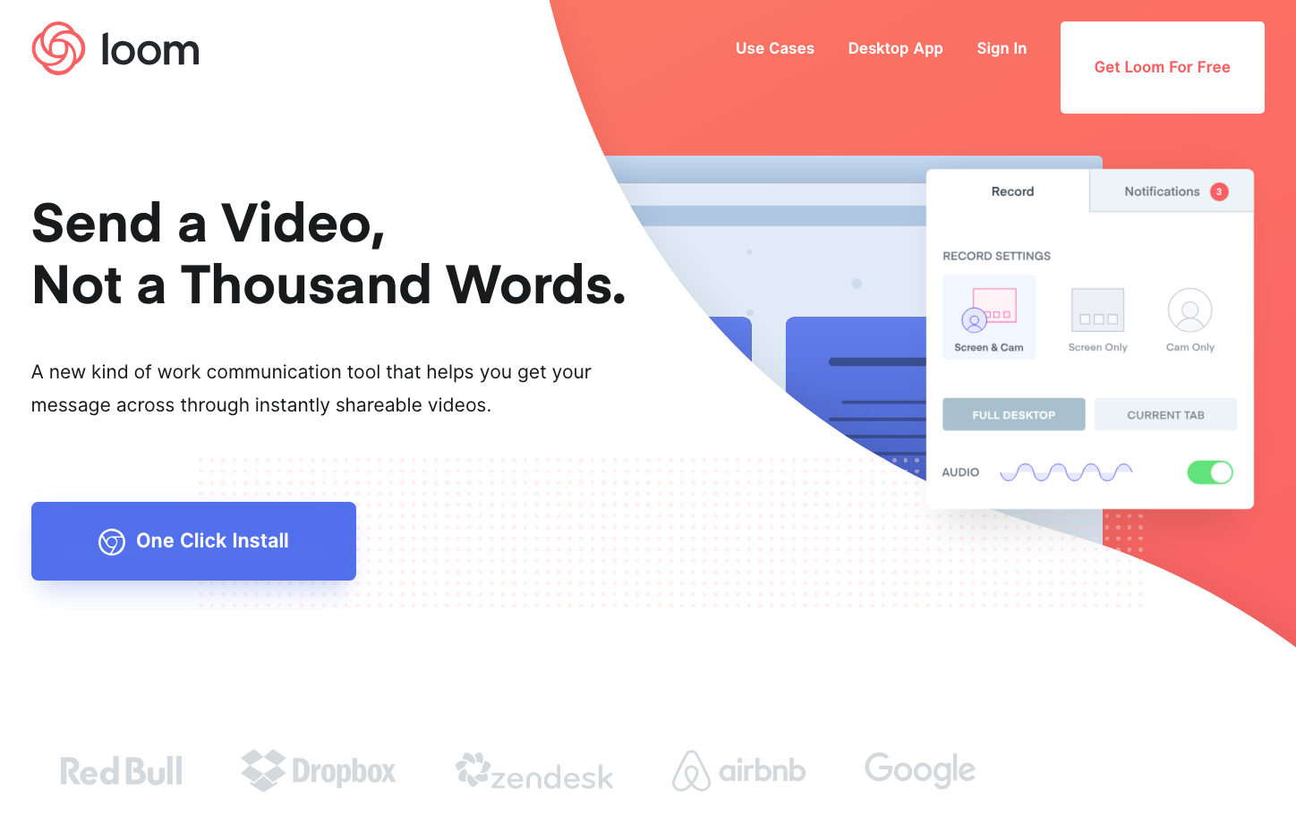 Loom website - 67 Awesome Visual Design Tools to Create Stunning Visual Content 