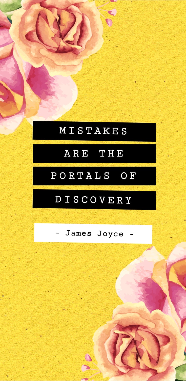 Inspirational Picture Quote: James Joyce - 52 Inspirational Picture Quotes on Failure that will Make You Succeed + FREE Graphic Quote Templates.