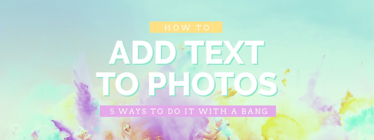 how to add text to photos