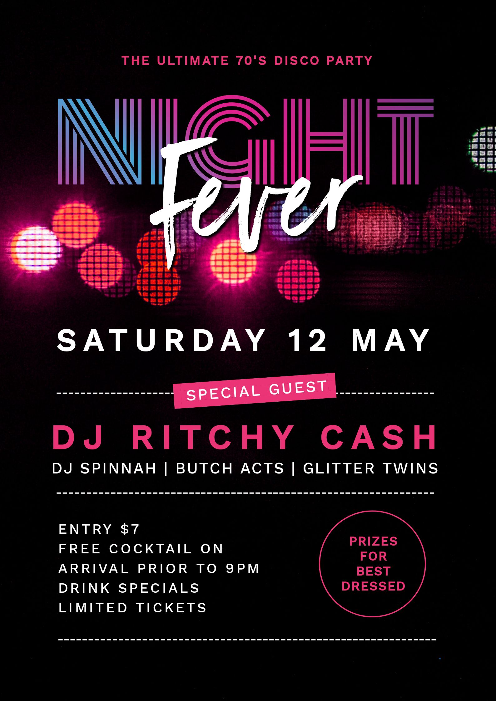 Stunning gradient image in text effect - Night Fever Poster (DJ Event Poster) using Text Masking - 7 Beautiful Text Masks - How to WOW with Images in Text 